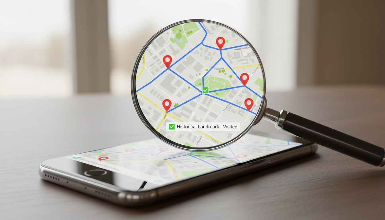 how to check places visited on google maps