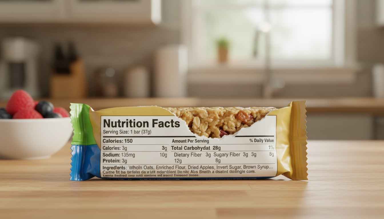 nutri grain bar food label